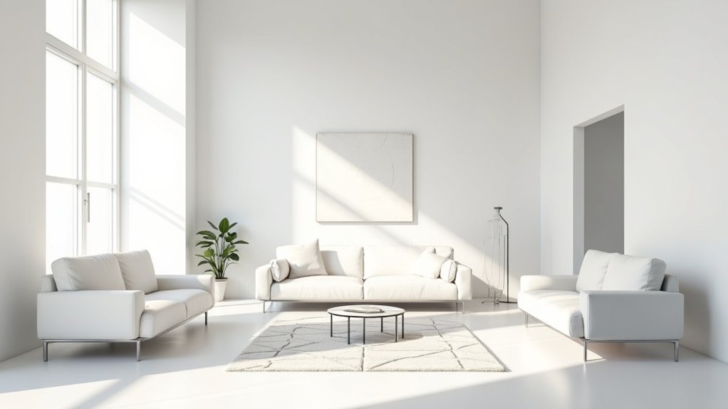 modern minimalist white interiors