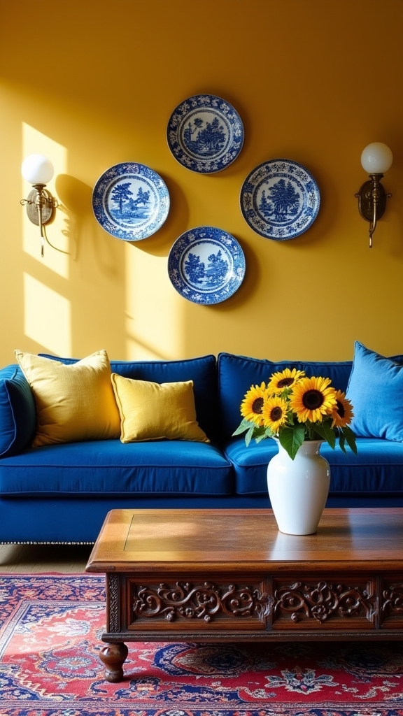 modern traditional living room fusion