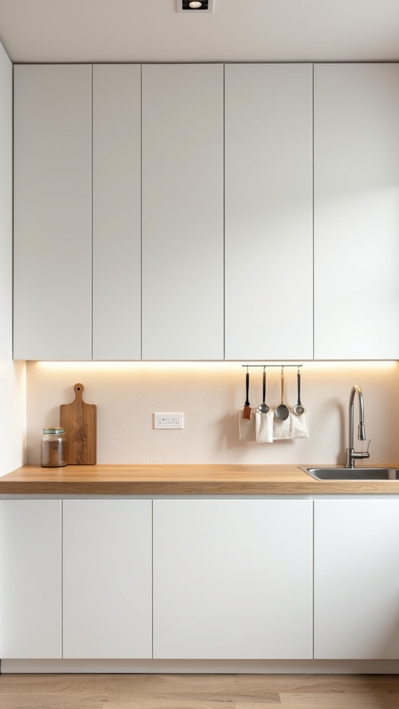 modern white oak kitchen