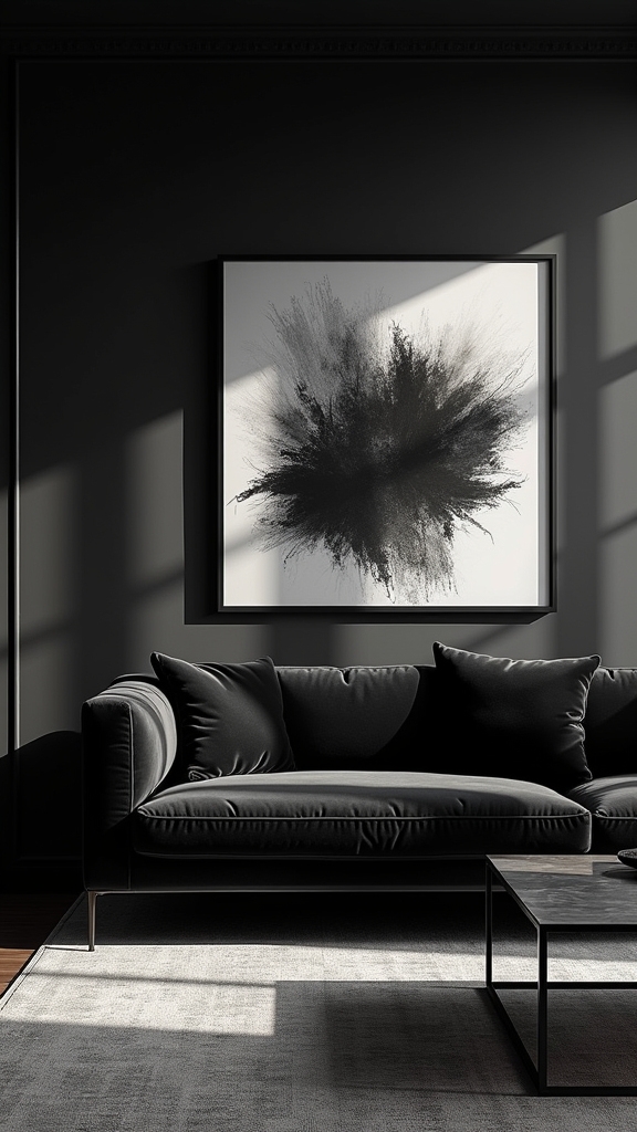 monochrome artistic wall decor