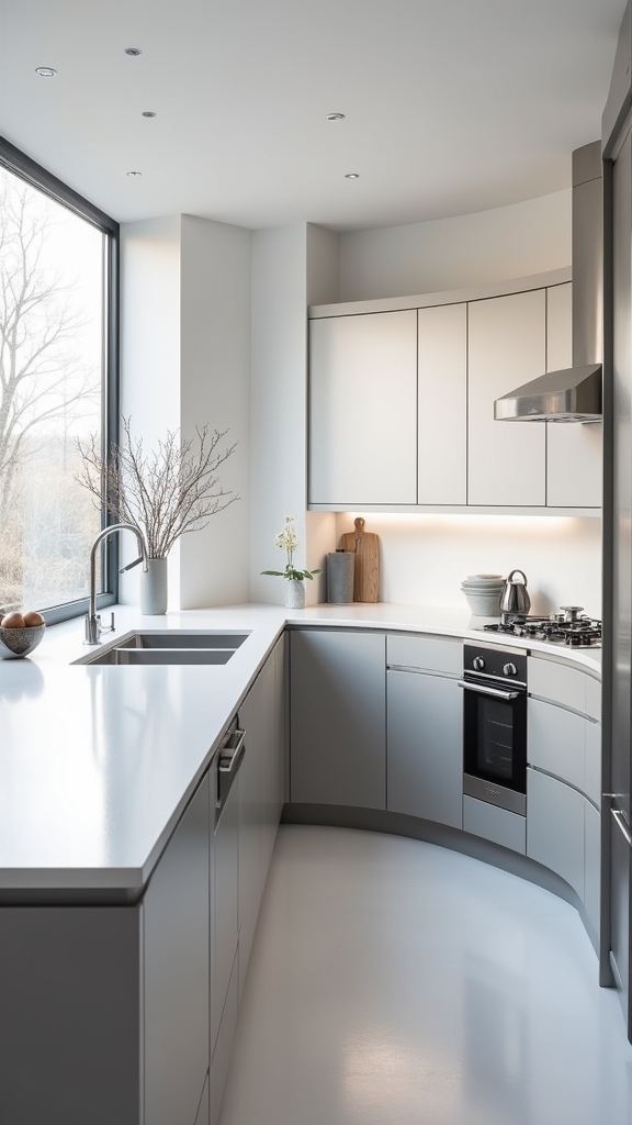 monochrome kitchen design elegance