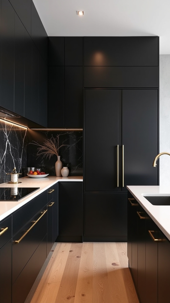 monochrome kitchen design elegance