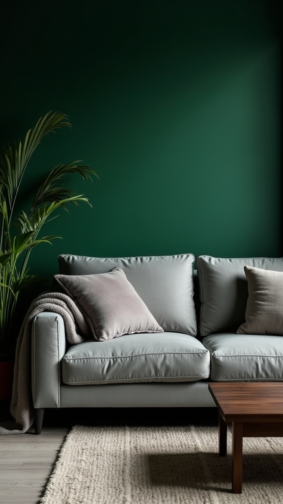 moody green walls decor