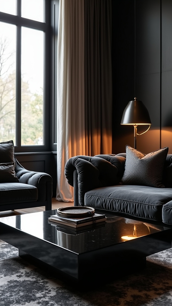 multi textured black furniture sophistication