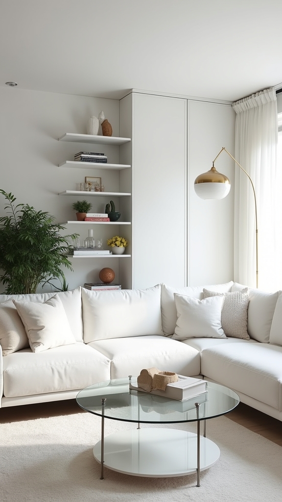 multifunctional white living room