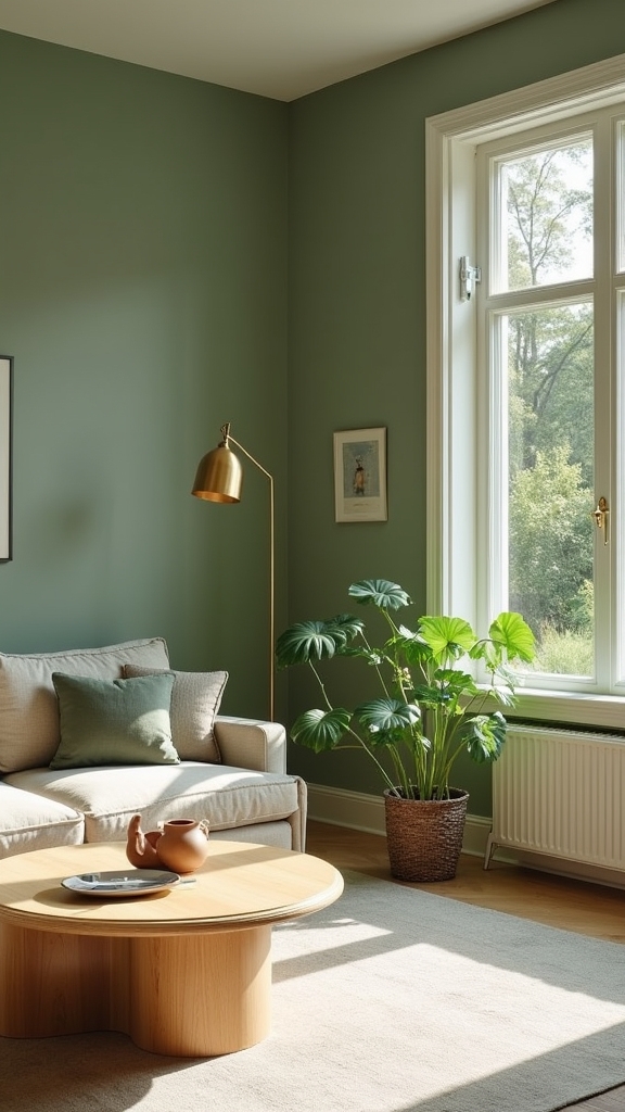 muted green for sophistication