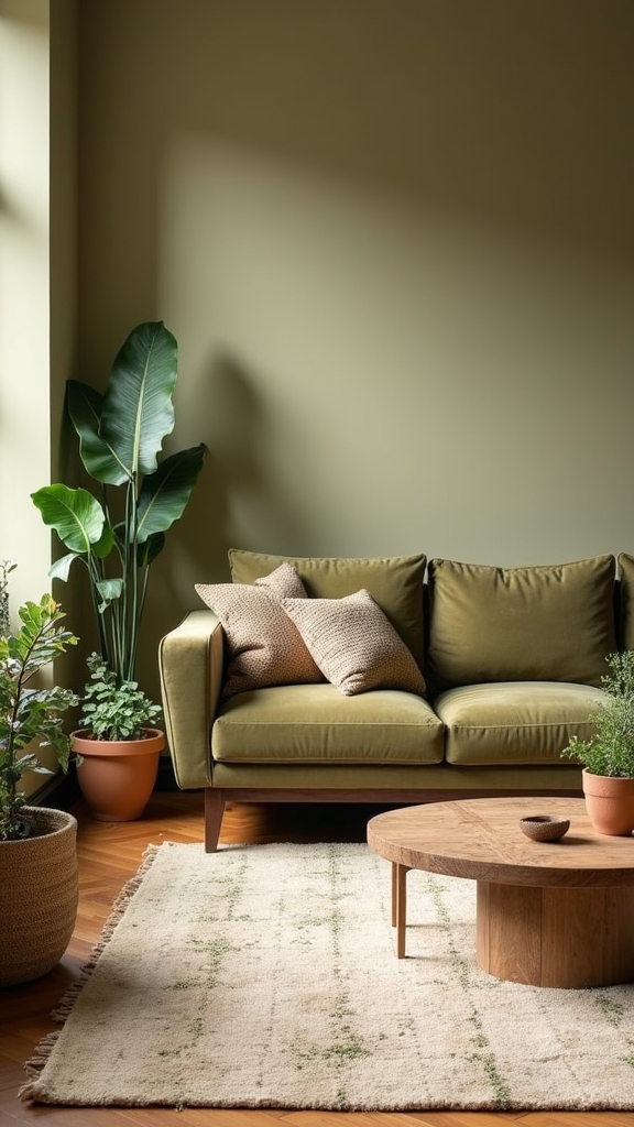 muted olive green elegance