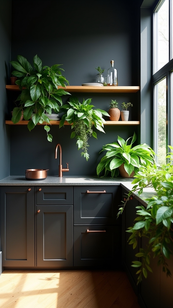 natural plants soften black