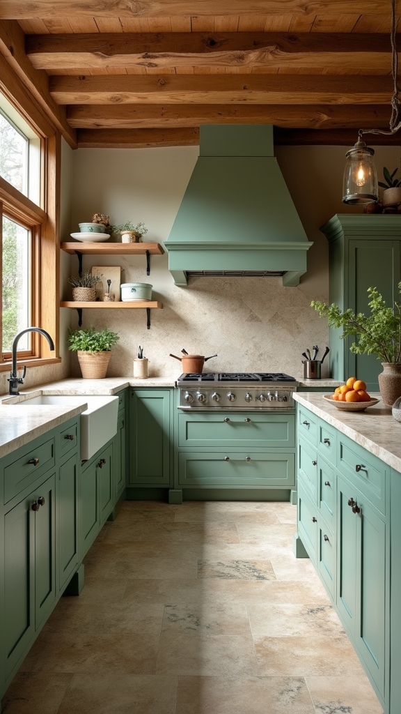 natural wood and stone