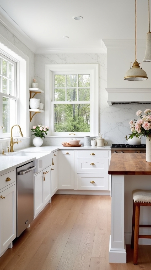 natural wood kitchen accents