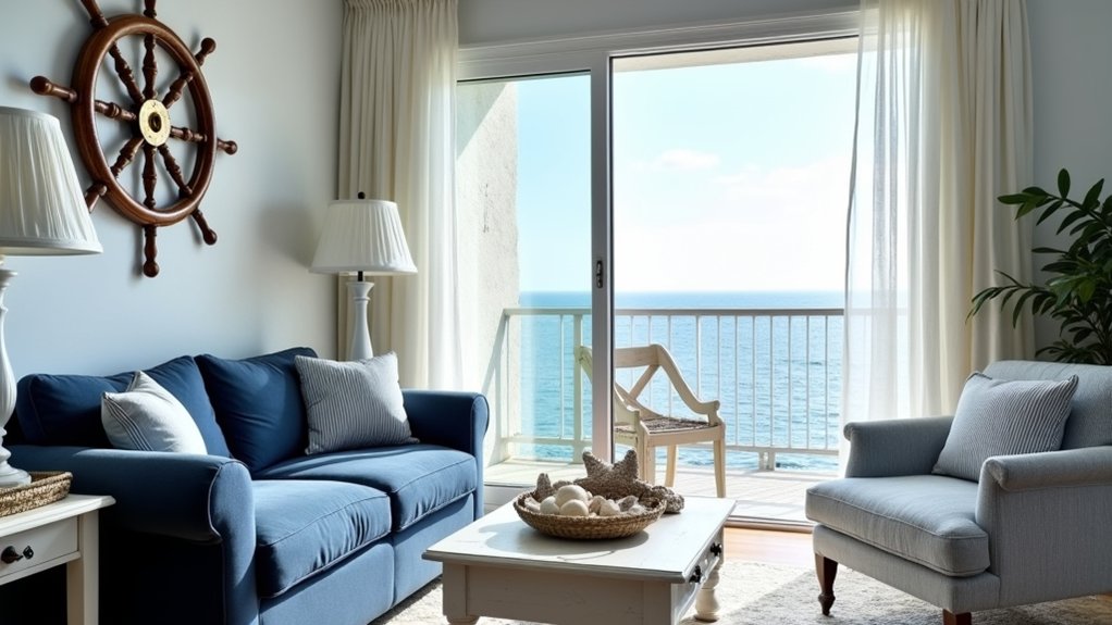 nautical blue and white decor
