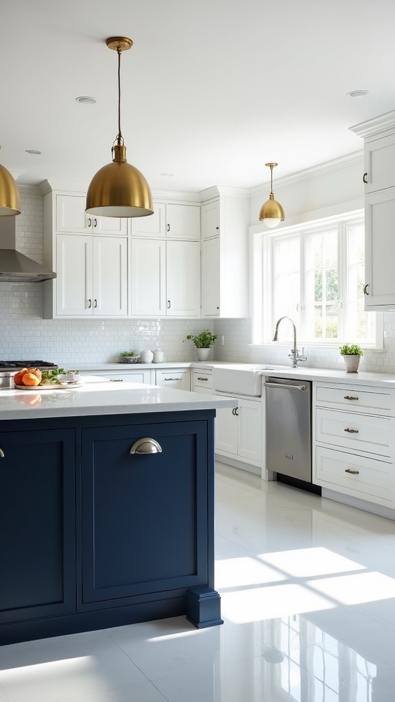 navy and metallic elegance