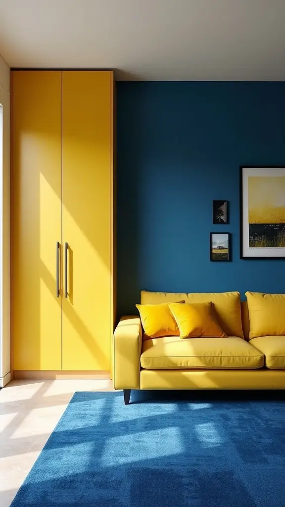 navy and yellow storage integration