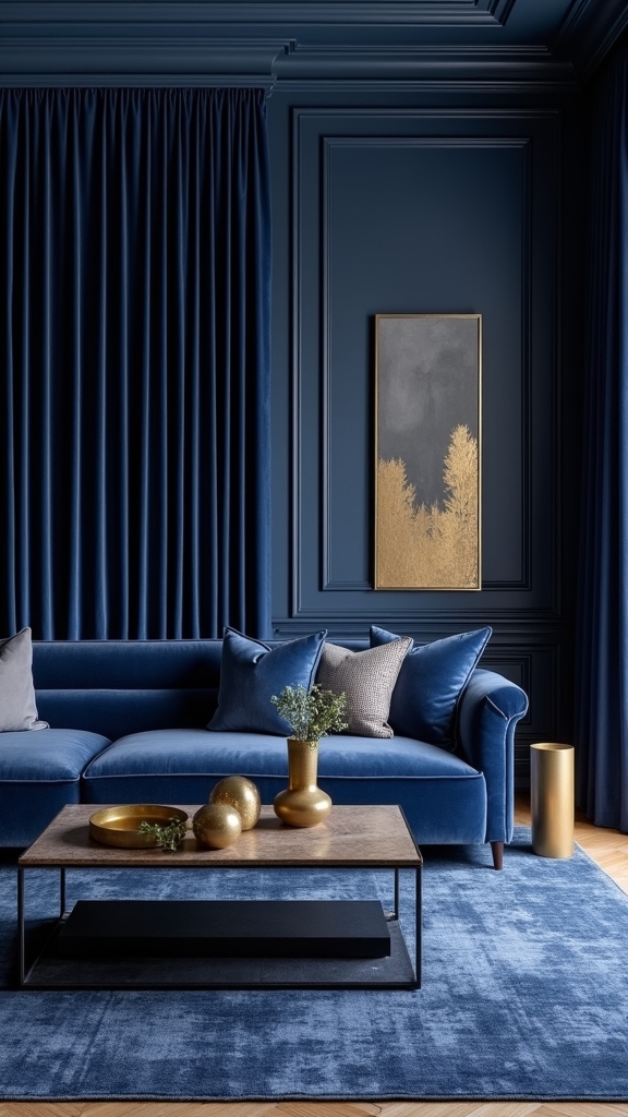 navy blue layered sophistication