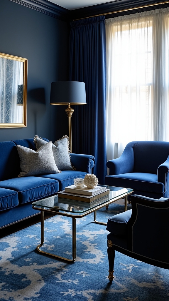 navy blue textile elegance