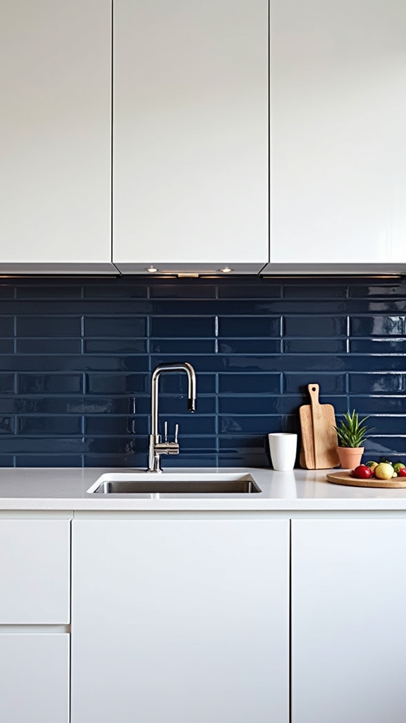 navy blue tile elegance