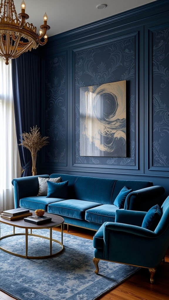 navy blue wallpaper sophistication