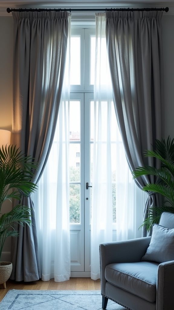 navy curtains for sophistication