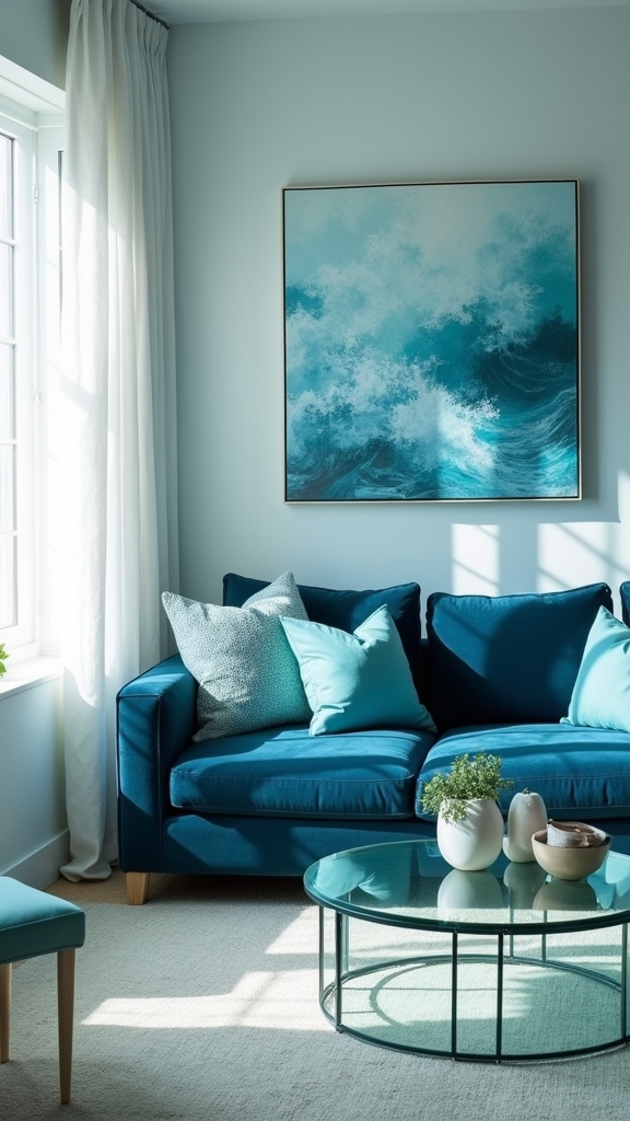oceanic hues and artwork