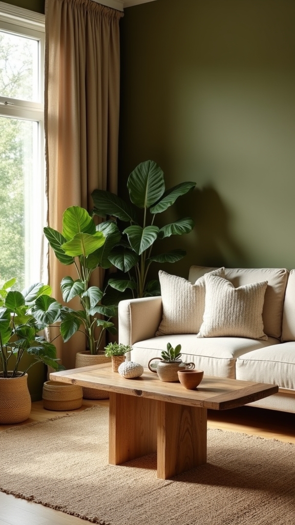 olive green and beige harmony