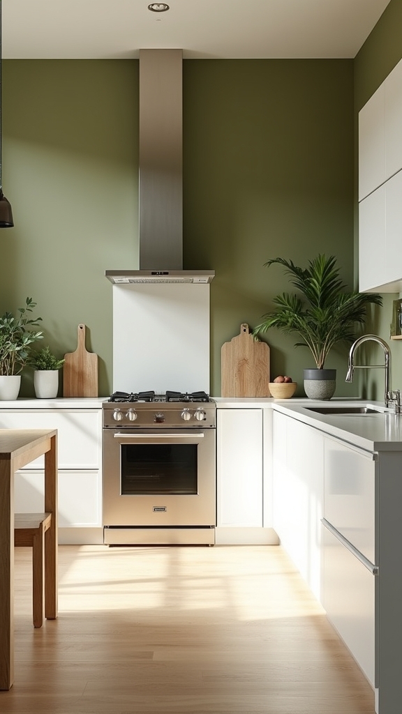 olive green kitchen elegance