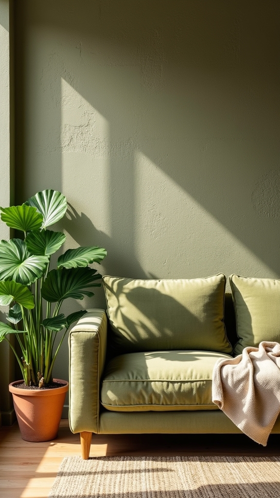 olive green textured warmth