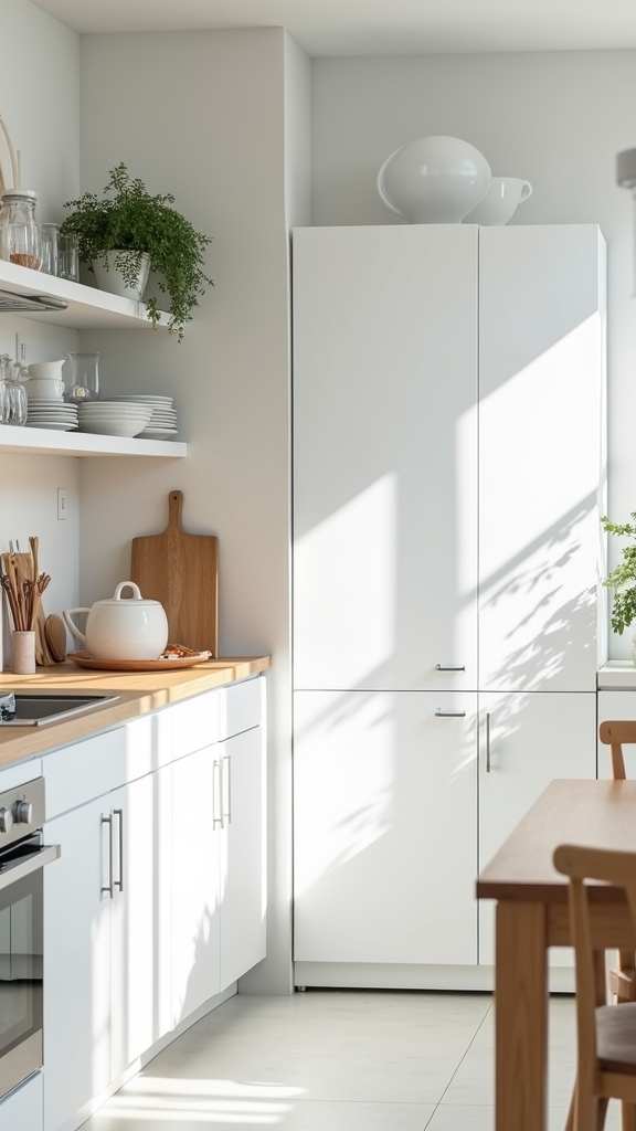 open shelving enhances airiness