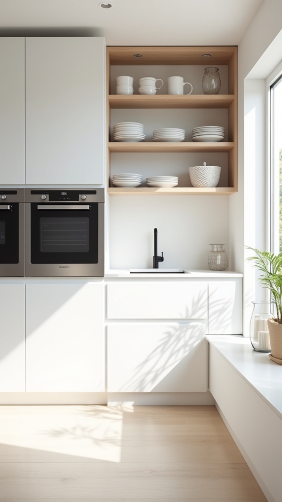 open shelving enhances modernity