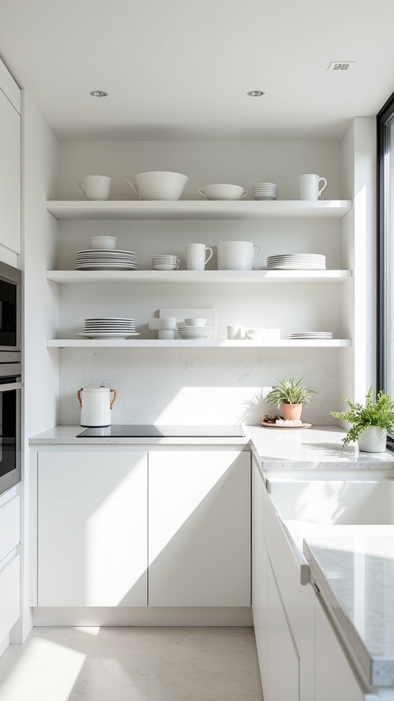 open shelving kitchen design