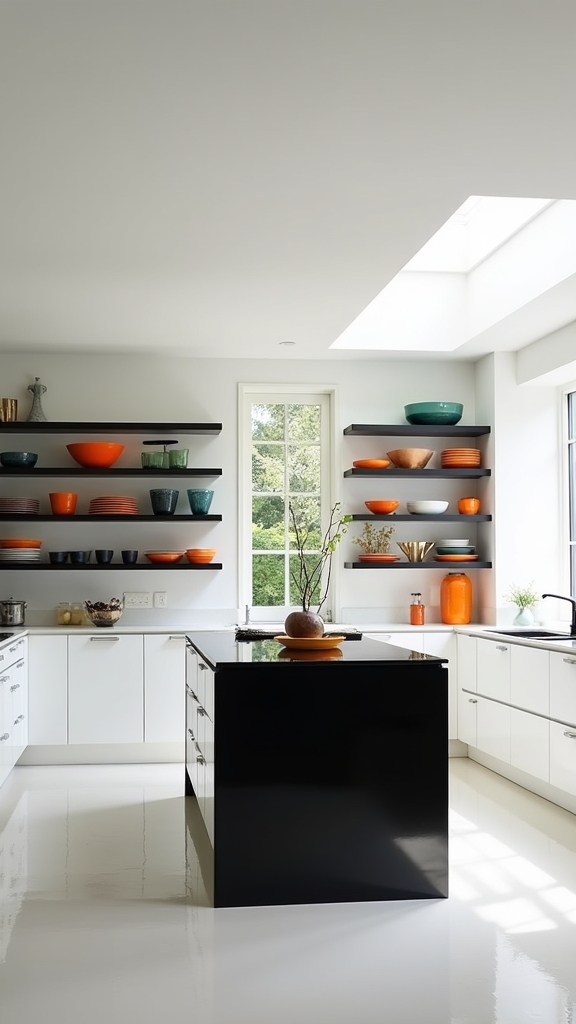 open shelving kitchen design