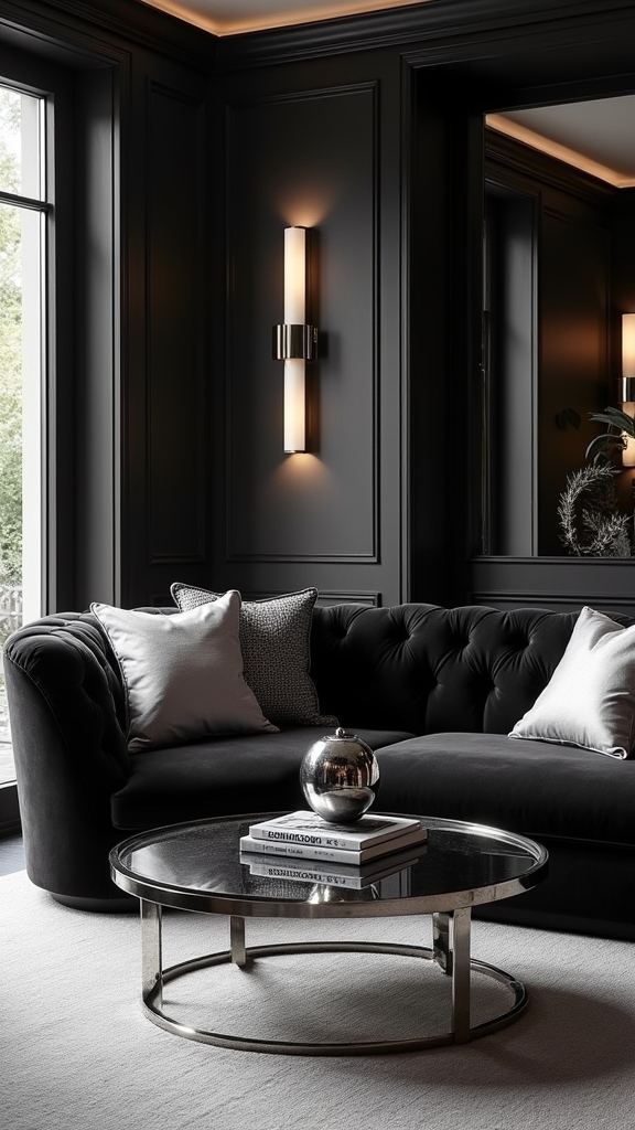 opulent black silver elegance