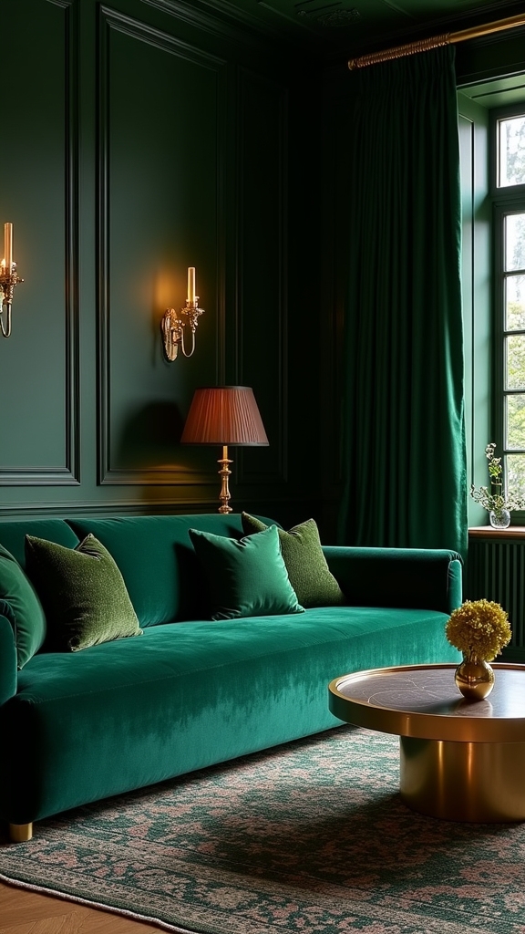 opulent green and gold