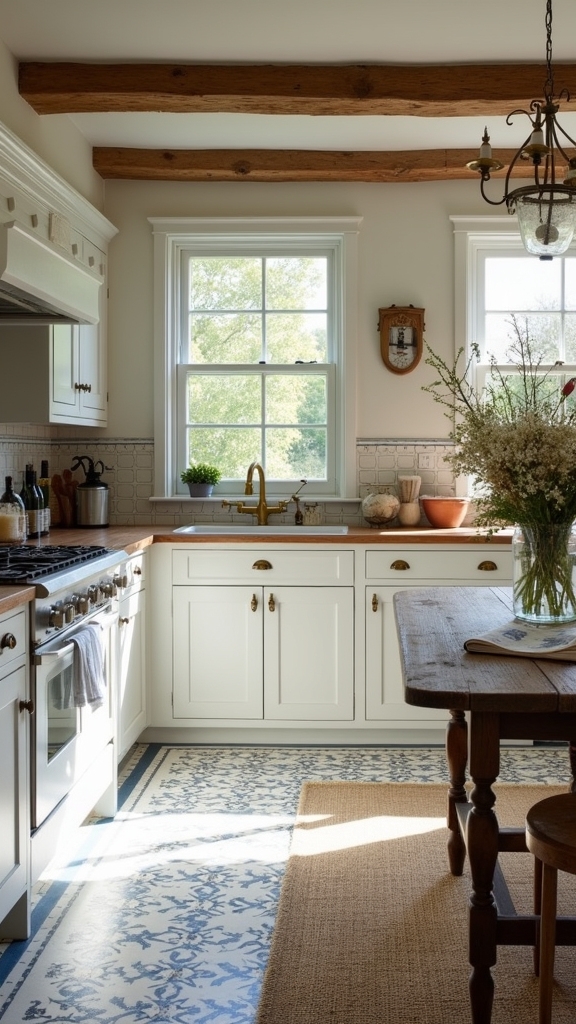 painted floors enhance kitchens