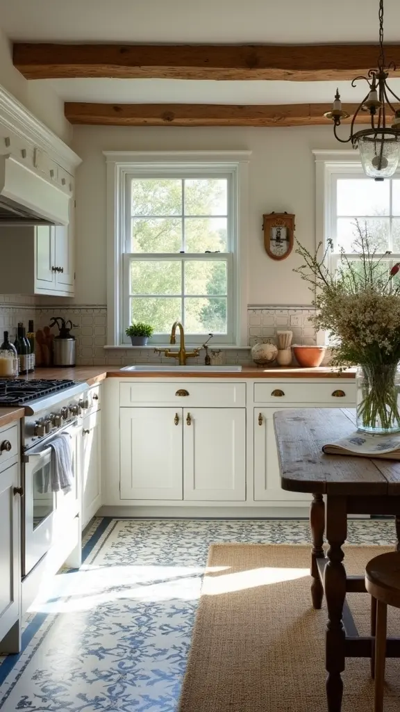 painted floors enhance kitchens
