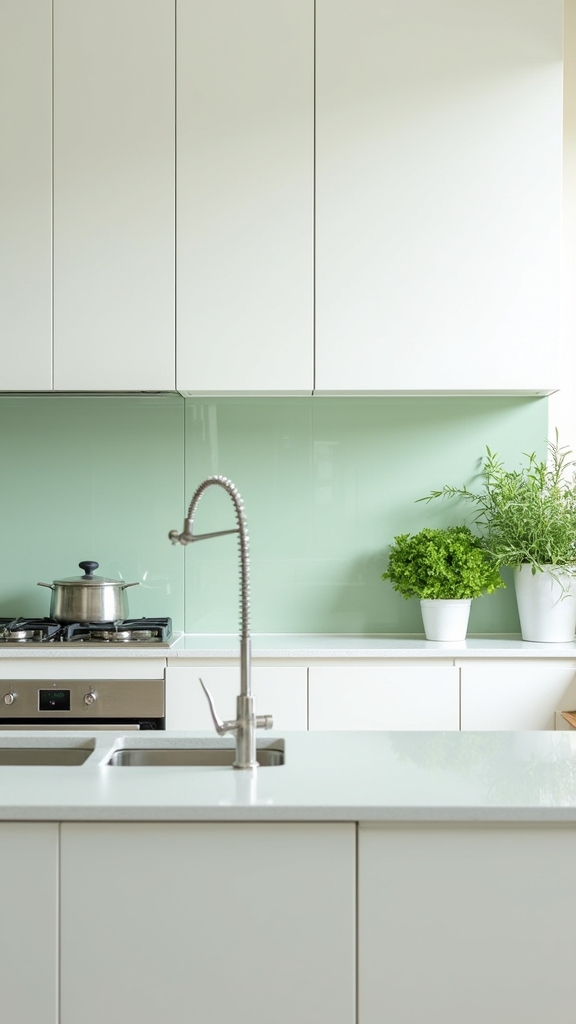 pale green kitchen tranquility