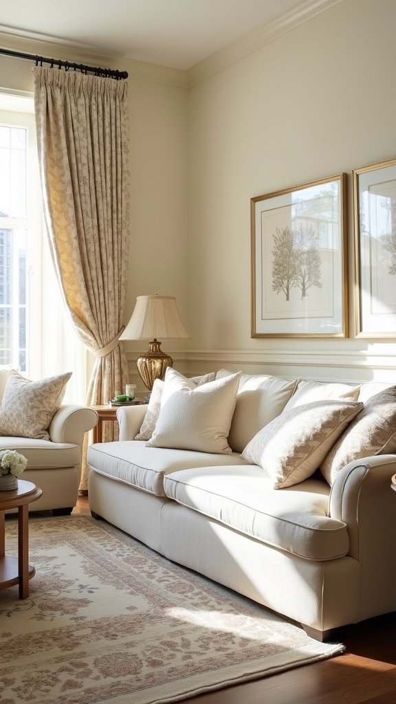 patterned accents enhance warmth