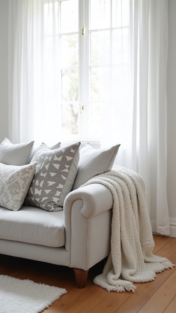 patterned cushions enhance ambiance