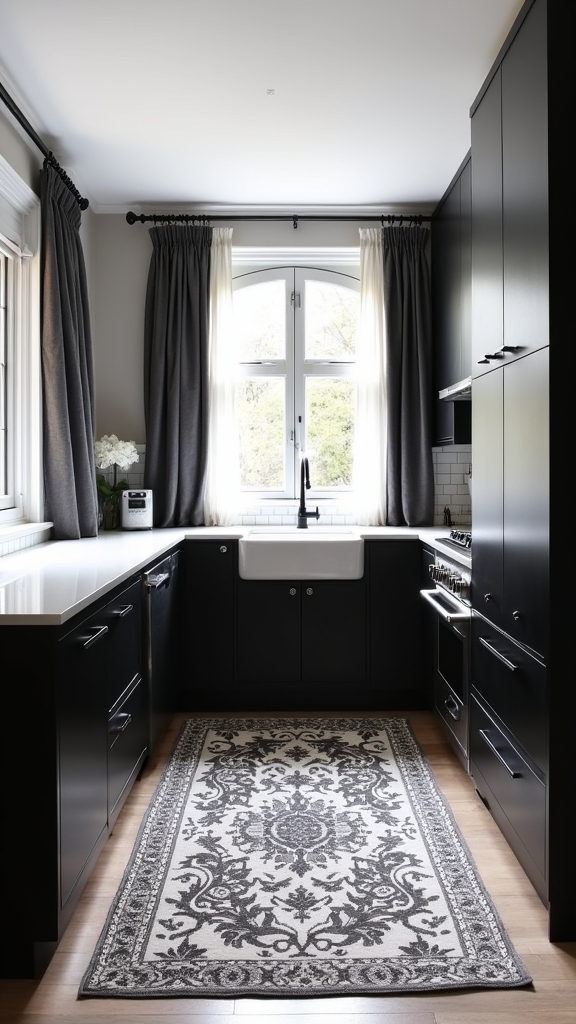 patterned textiles enhance kitchens