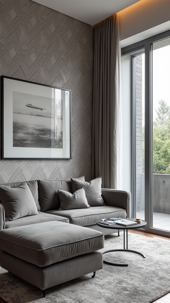 patterned wallpaper enhances sophistication