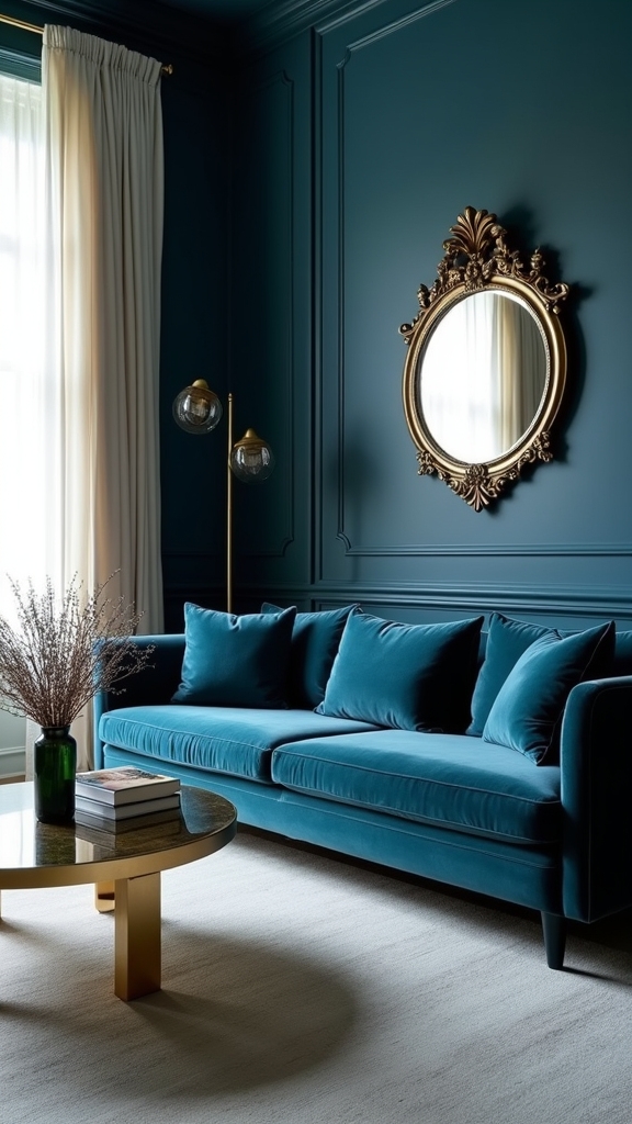 petrol blue monochrome elegance