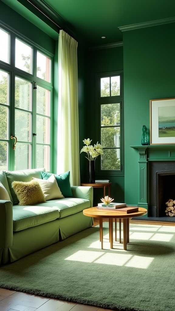pistachio green living room accents