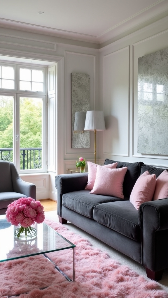 playful pink and grey