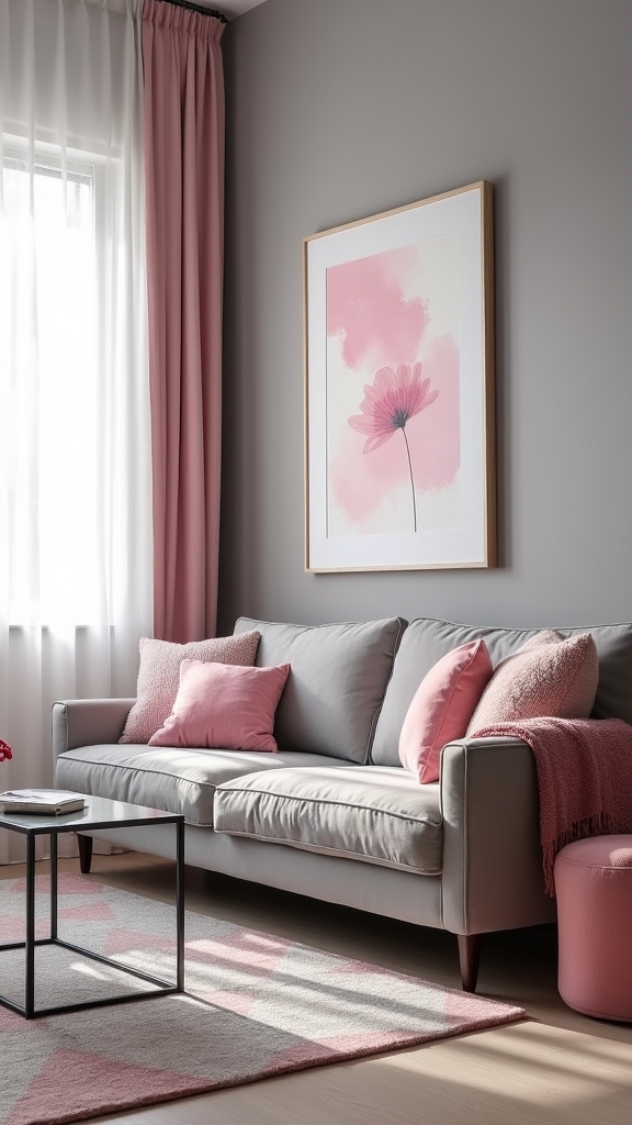 playful pink and grey charm