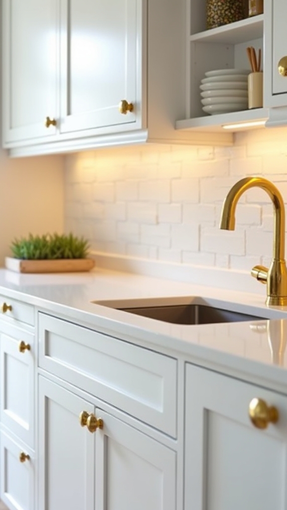 polished gold hardware elegance