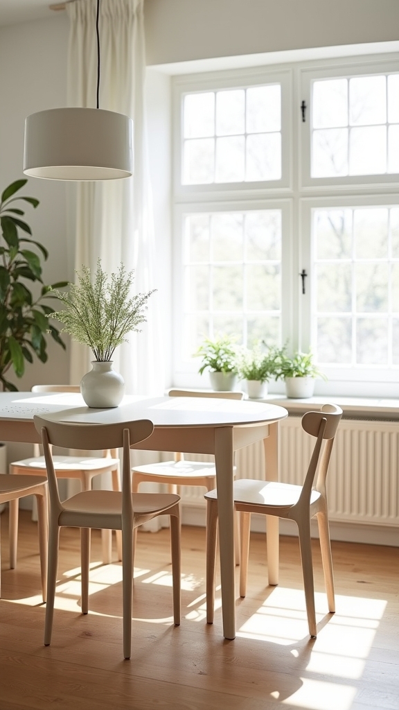 refined minimalism in dining