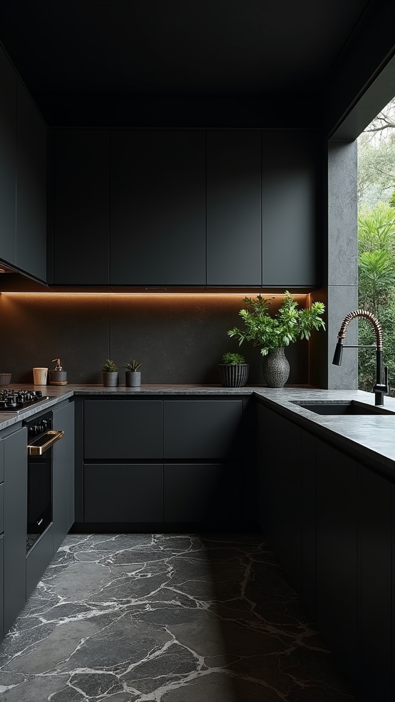 refined monochrome kitchen design