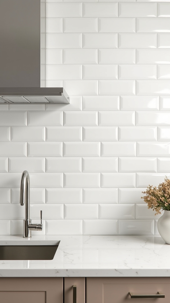 refined white tile pairing