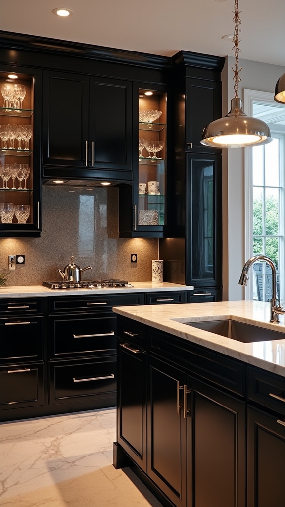 reflective elegance in kitchens