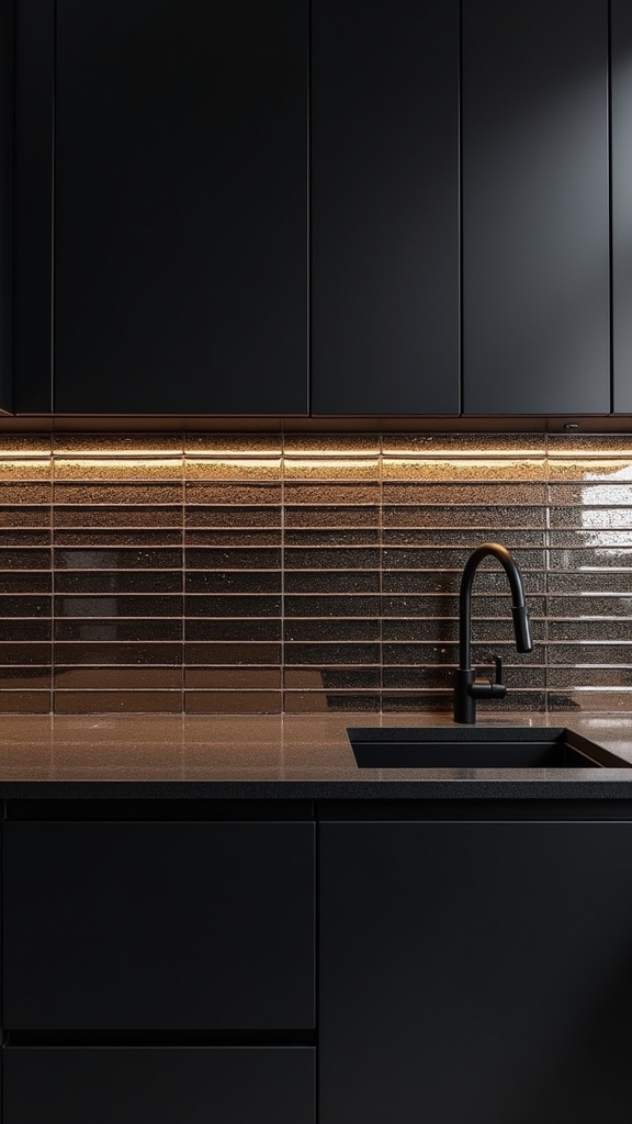 reflective metallic glass accents
