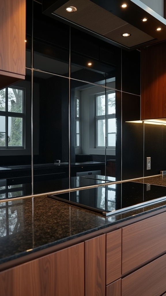 reflective minimalist glass tiles